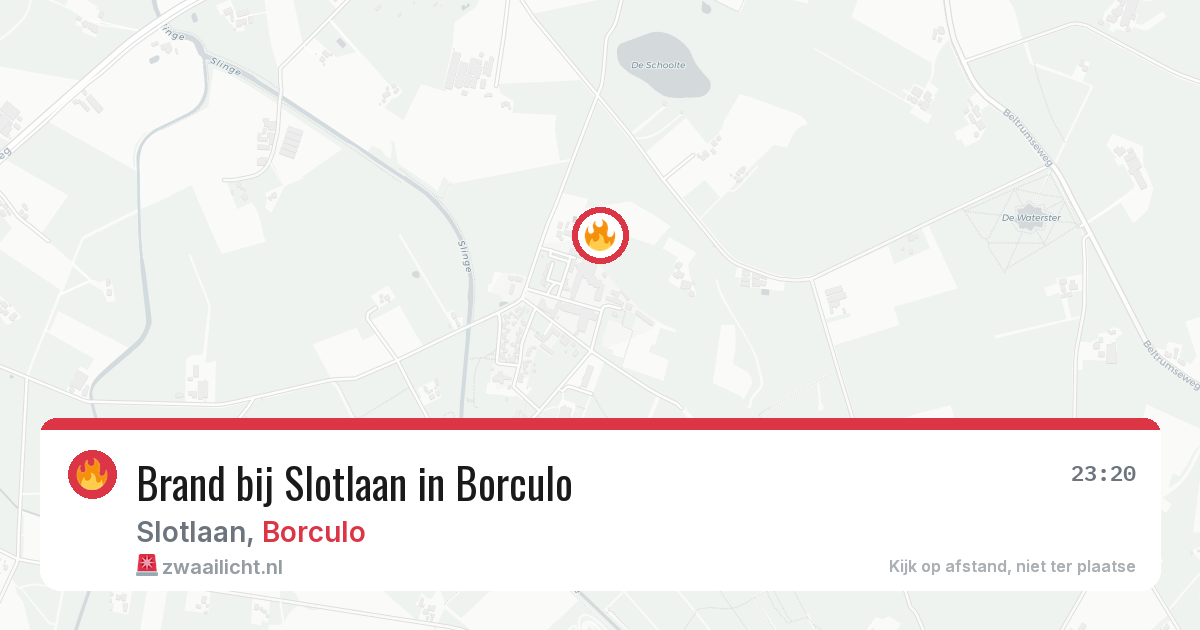 Brand bij Slotlaan in Borculo — 21 jun 2026