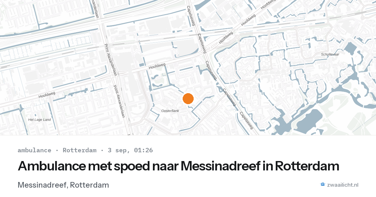 Ambulance met spoed naar Messinadreef in Rotterdam — 2 sep 2026