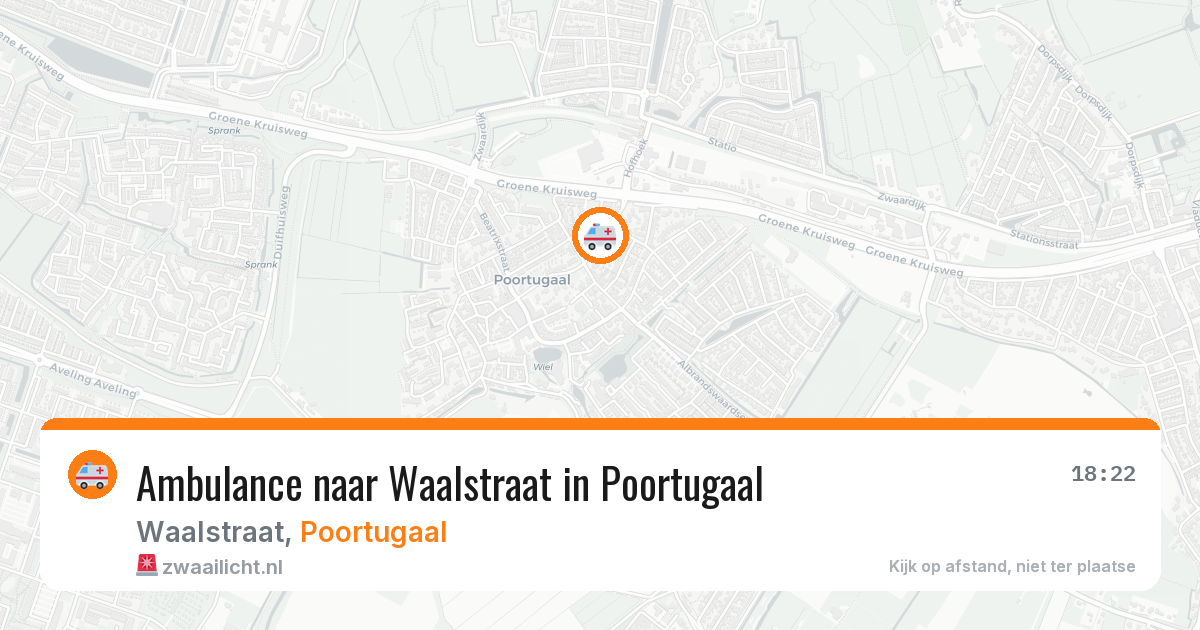 Ambulance naar Waalstraat in Poortugaal — 21 mei 2026