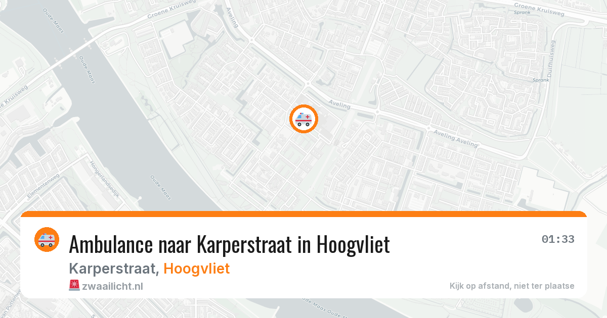 Ambulance naar Karperstraat in Hoogvliet — 9 jul 2026