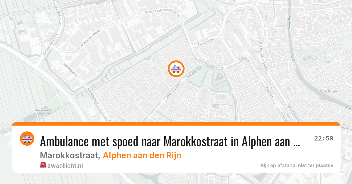 Ambulance met spoed naar Marokkostraat in Alphen aan den Rijn — 20 jan 2026