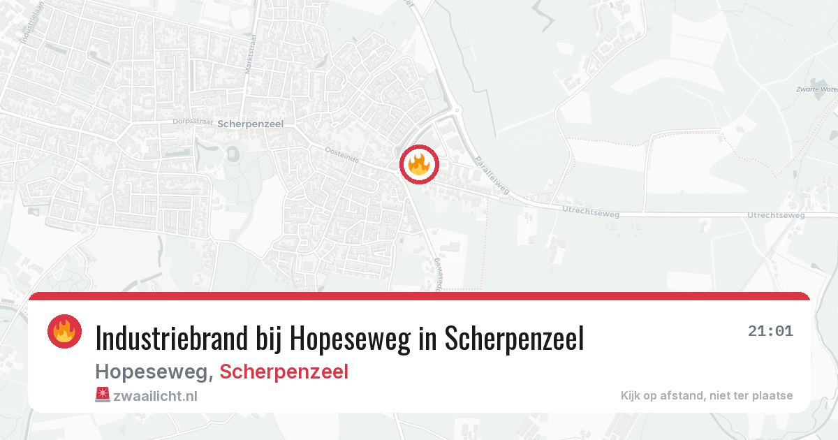 Industriebrand bij Hopeseweg in Scherpenzeel — 21 feb 2026