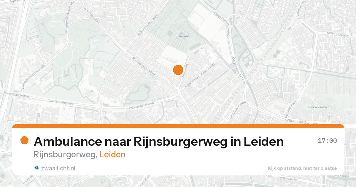 Ambulance naar Rijnsburgerweg in Leiden — 22 aug 2026