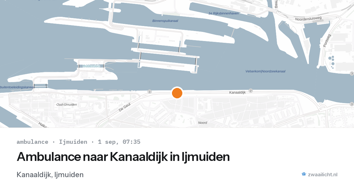 Ambulance naar Kanaaldijk in Ijmuiden — 1 sep 2026