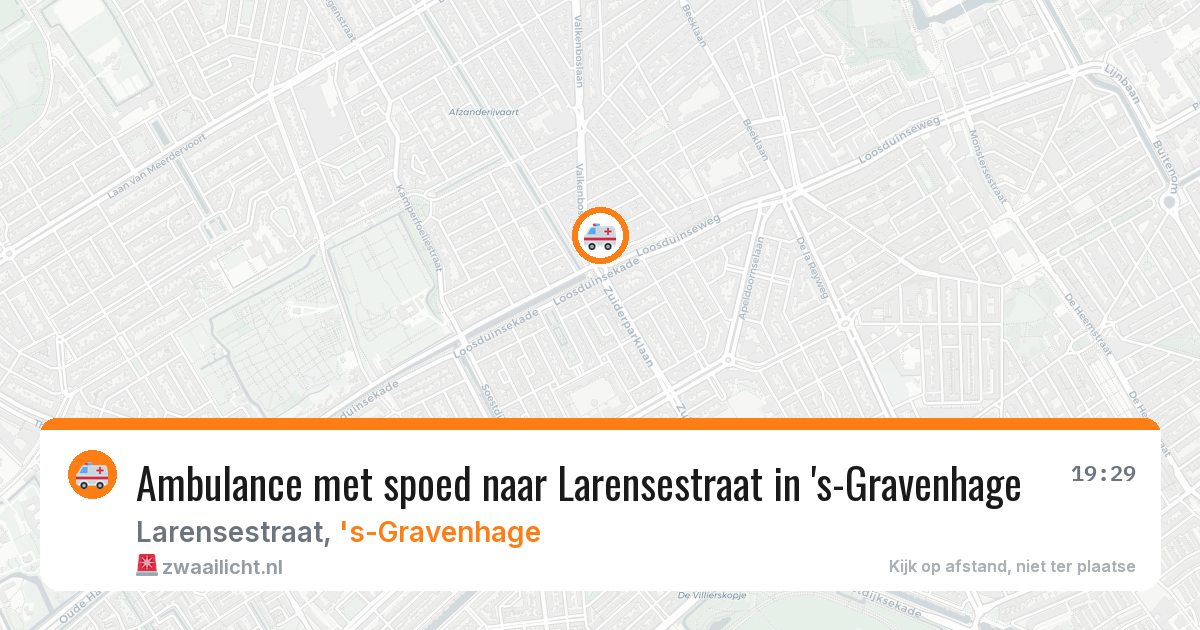 Ambulance met spoed naar Larensestraat in 's-Gravenhage — 20 apr 2026