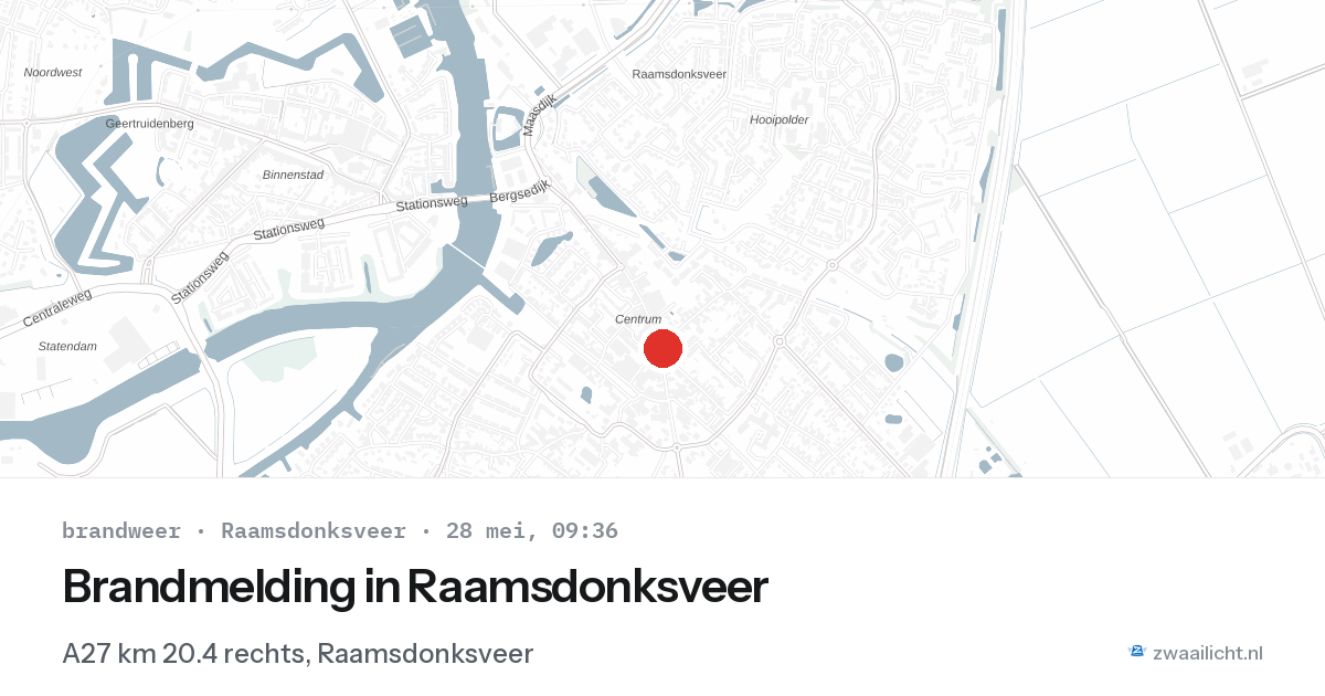 Brandmelding in Raamsdonksveer — 28 mei 2026