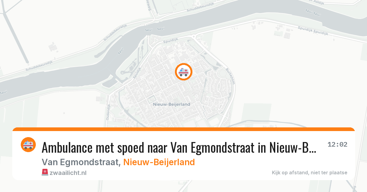 Ambulance met spoed naar Van Egmondstraat in Nieuw-Beijerland — 14 aug 2026