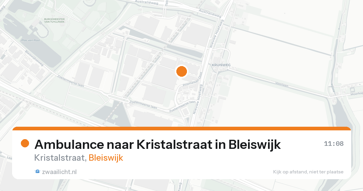 Ambulance naar Kristalstraat in Bleiswijk — 18 aug 2026