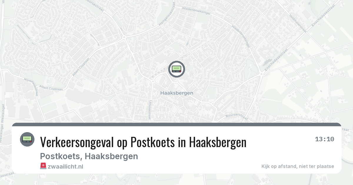 Verkeersongeval op Postkoets in Haaksbergen — 26 jul 2026