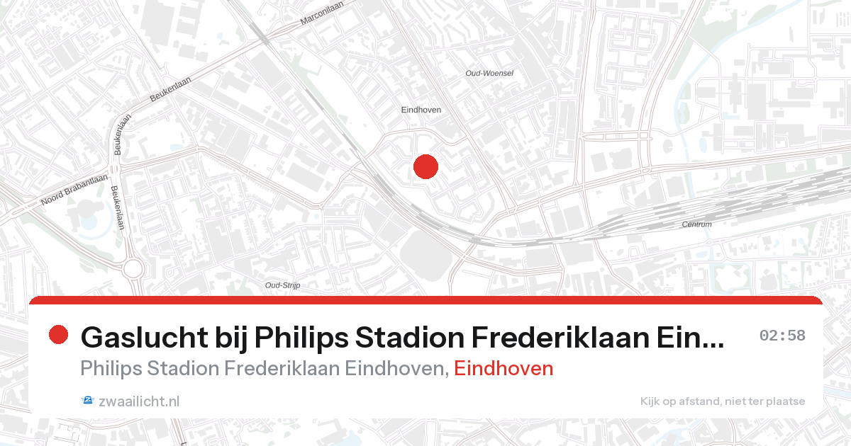 Gaslucht bij Philips Stadion Frederiklaan Eindhoven in Eindhoven — 7 feb 2026