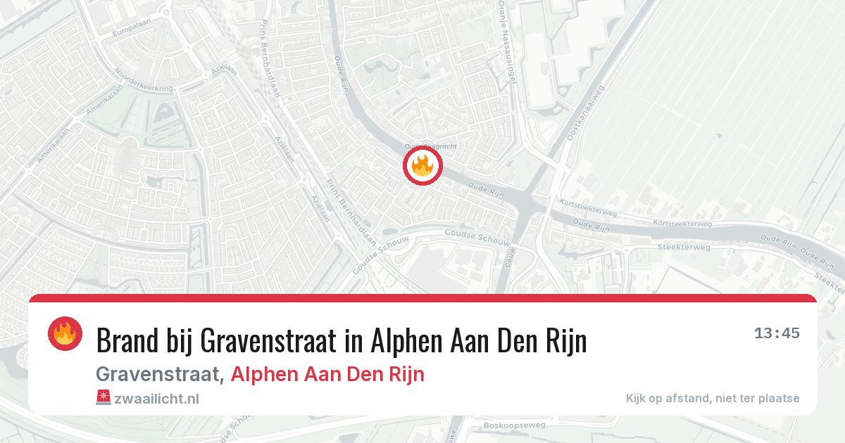 Brand bij Gravenstraat in Alphen Aan Den Rijn — 8 apr 2026