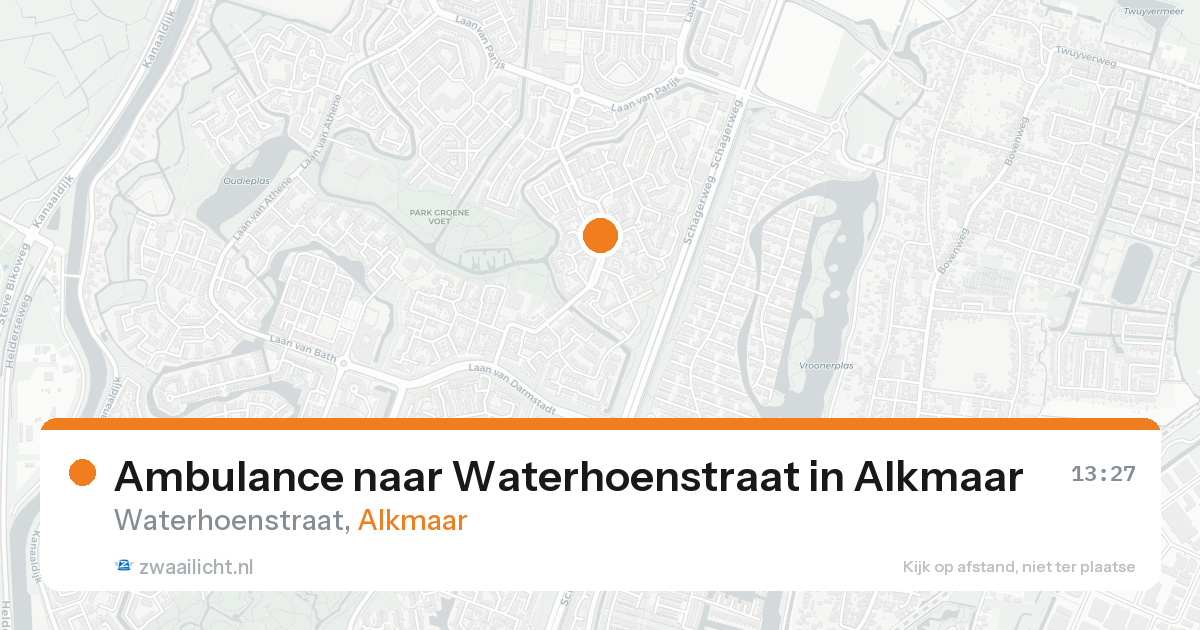 Ambulance naar Waterhoenstraat in Alkmaar — 24 mei 2026