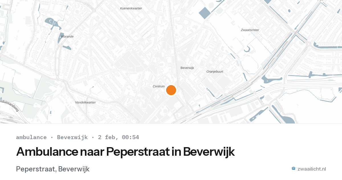 Ambulance naar Peperstraat in Beverwijk — 1 feb 2026