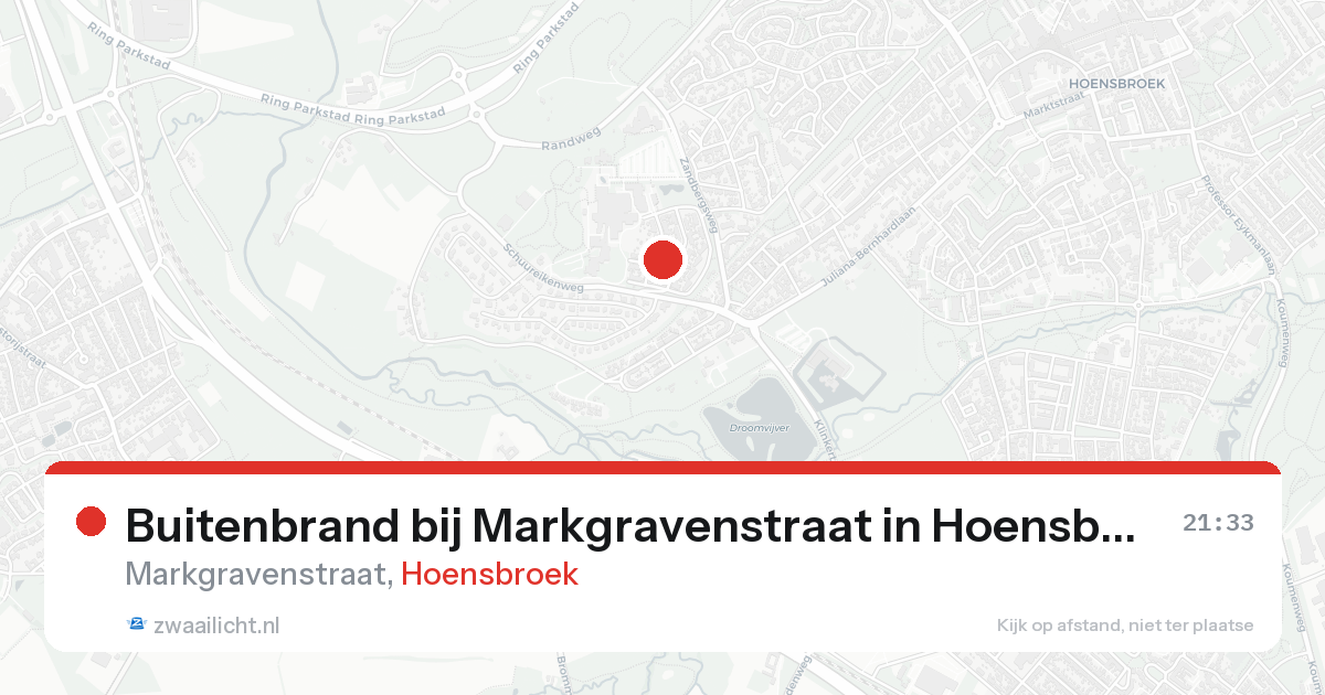 Buitenbrand bij Markgravenstraat in Hoensbroek — 17 aug 2026