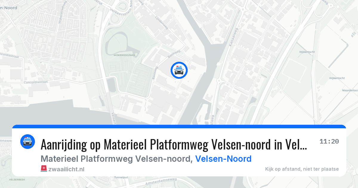 Aanrijding op Materieel Platformweg Velsen-noord in Velsen-Noord — 17 mrt 2026
