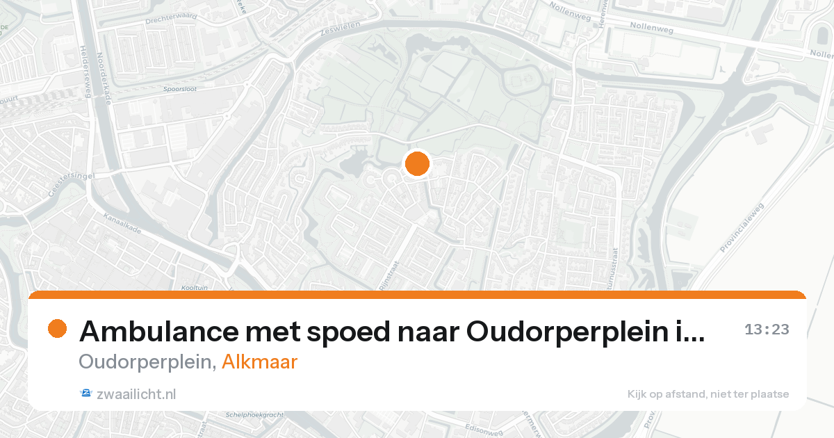 Ambulance met spoed naar Oudorperplein in Alkmaar — 15 aug 2026