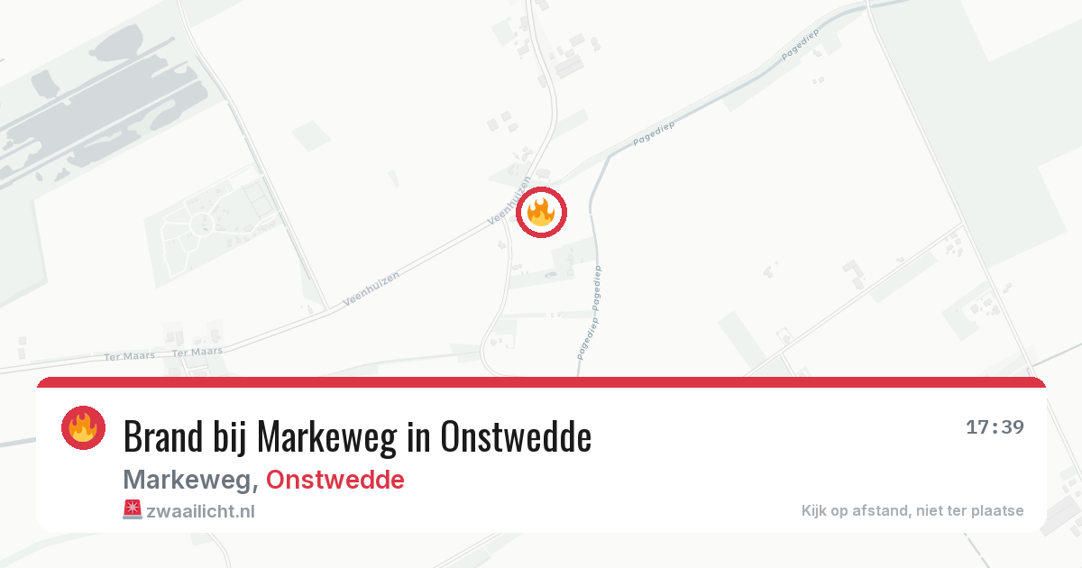 Brand bij Markeweg in Onstwedde — 20 jun 2026