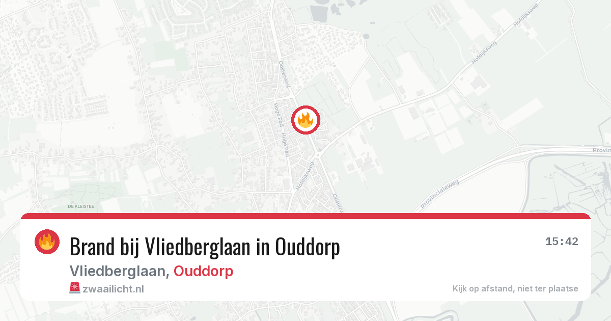 Brand bij Vliedberglaan in Ouddorp — 4 jun 2026