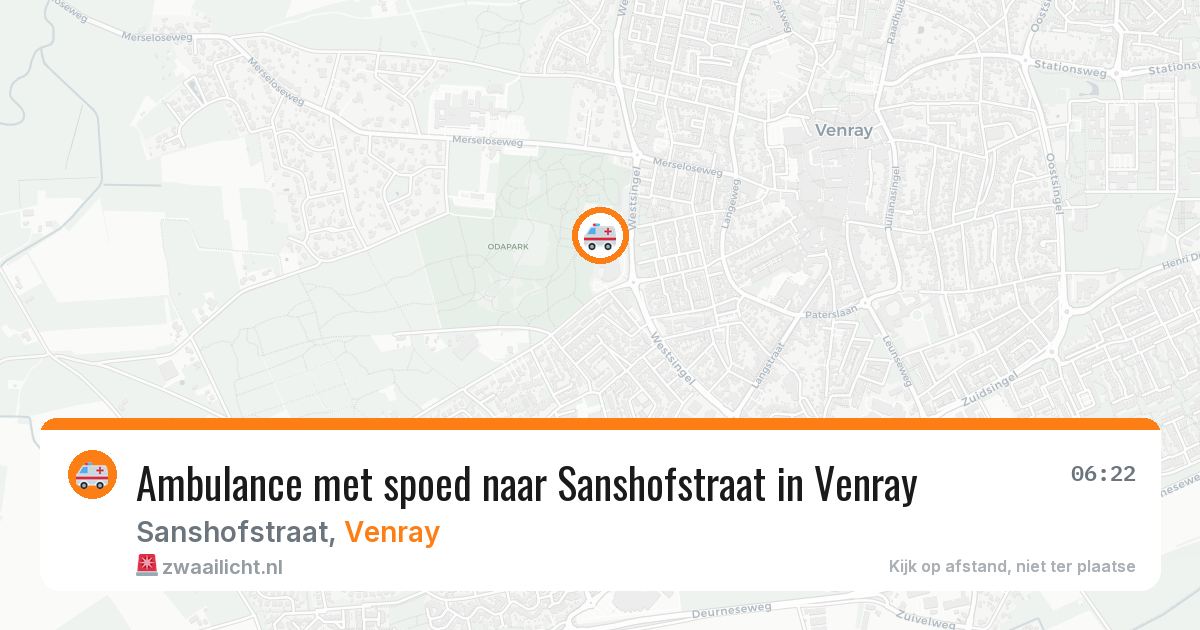 Ambulance met spoed naar Sanshofstraat in Venray — 4 aug 2026