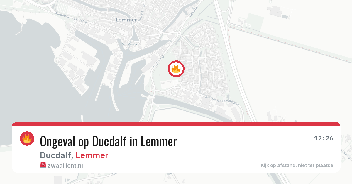 Ongeval op Ducdalf in Lemmer — 13 jun 2026