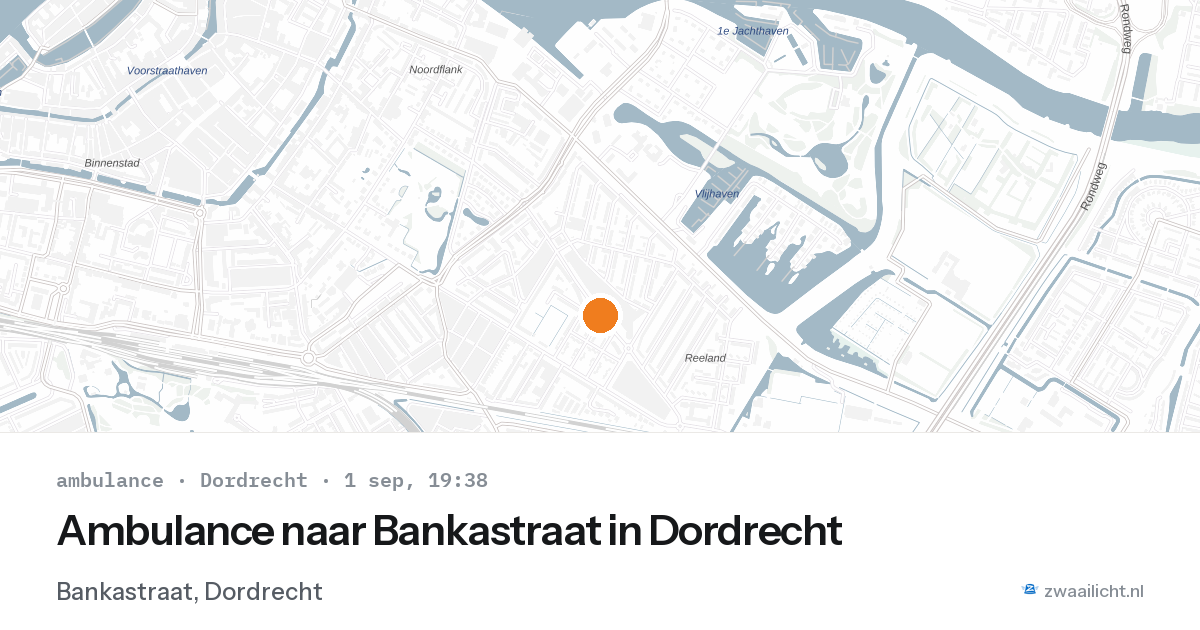 Ambulance naar Bankastraat in Dordrecht — 1 sep 2026