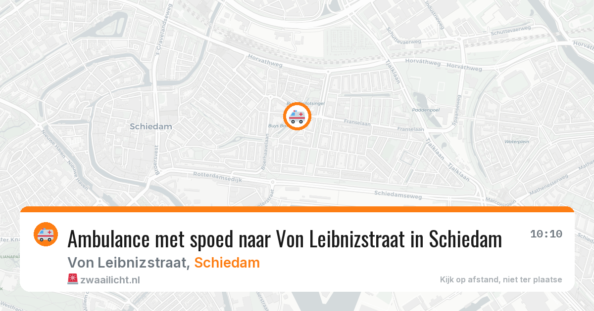 Ambulance met spoed naar Von Leibnizstraat in Schiedam — 7 apr 2026