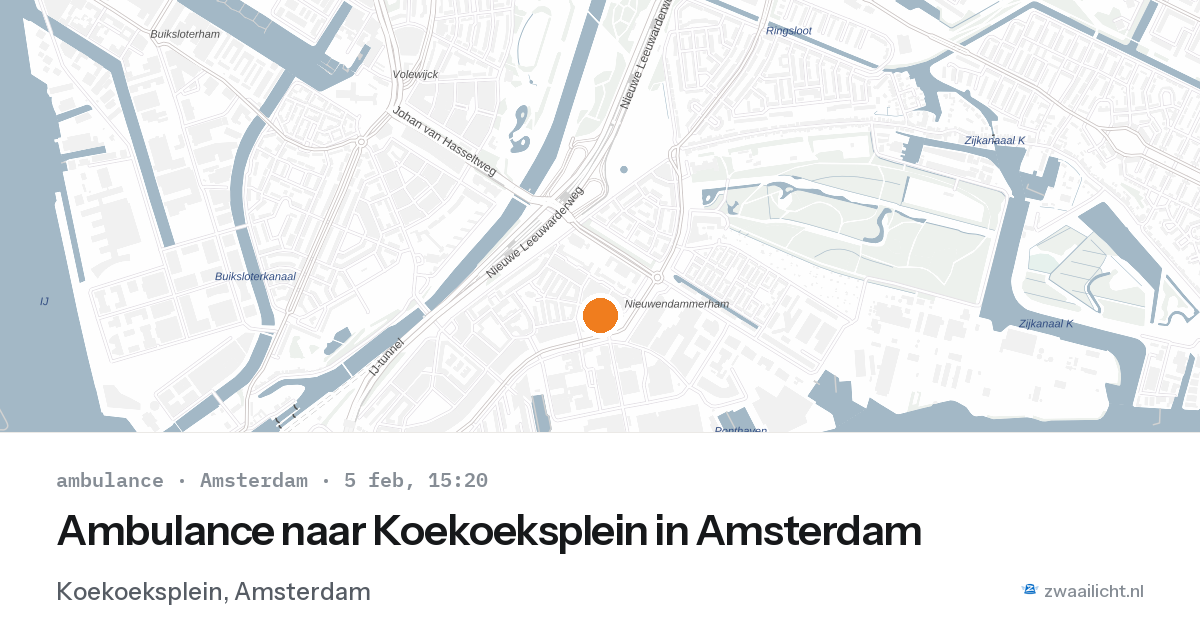 Ambulance naar Koekoeksplein in Amsterdam — 5 feb 2026
