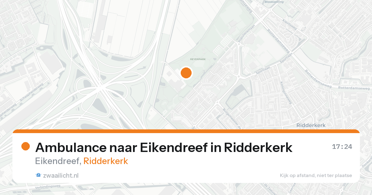 Ambulance naar Eikendreef in Ridderkerk — 20 aug 2026
