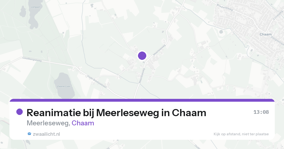 Reanimatie bij Meerleseweg in Chaam — 19 aug 2026