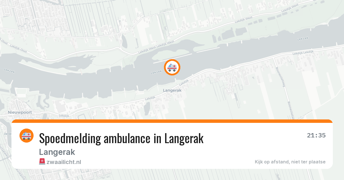 Spoedmelding ambulance in Langerak — 4 mei 2026