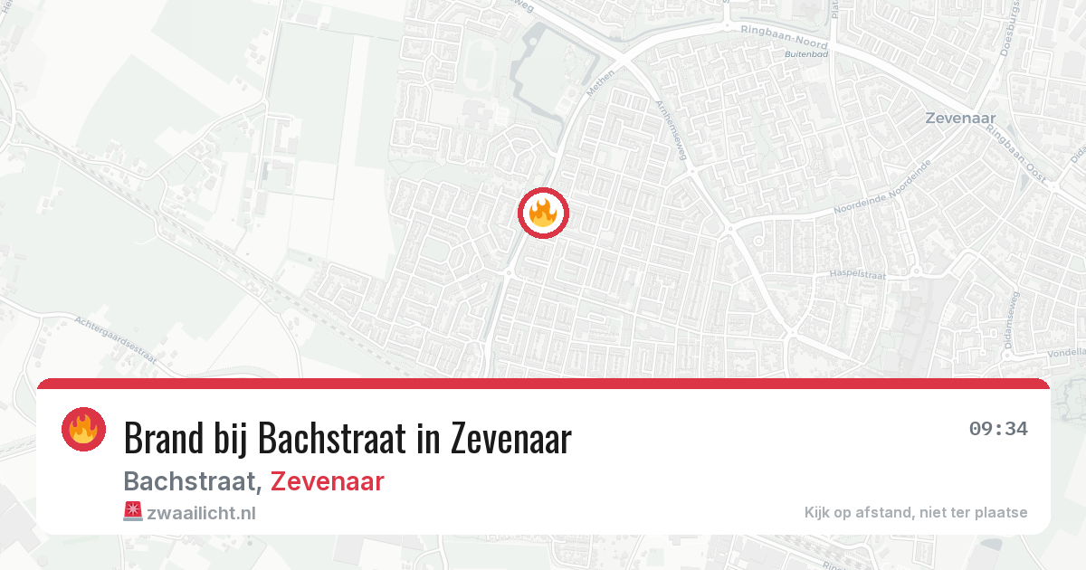Brand bij Bachstraat in Zevenaar — 28 jun 2026