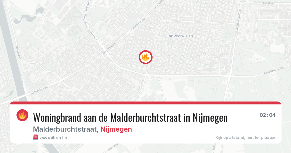 Woningbrand aan de Malderburchtstraat in Nijmegen — 27 apr 2026