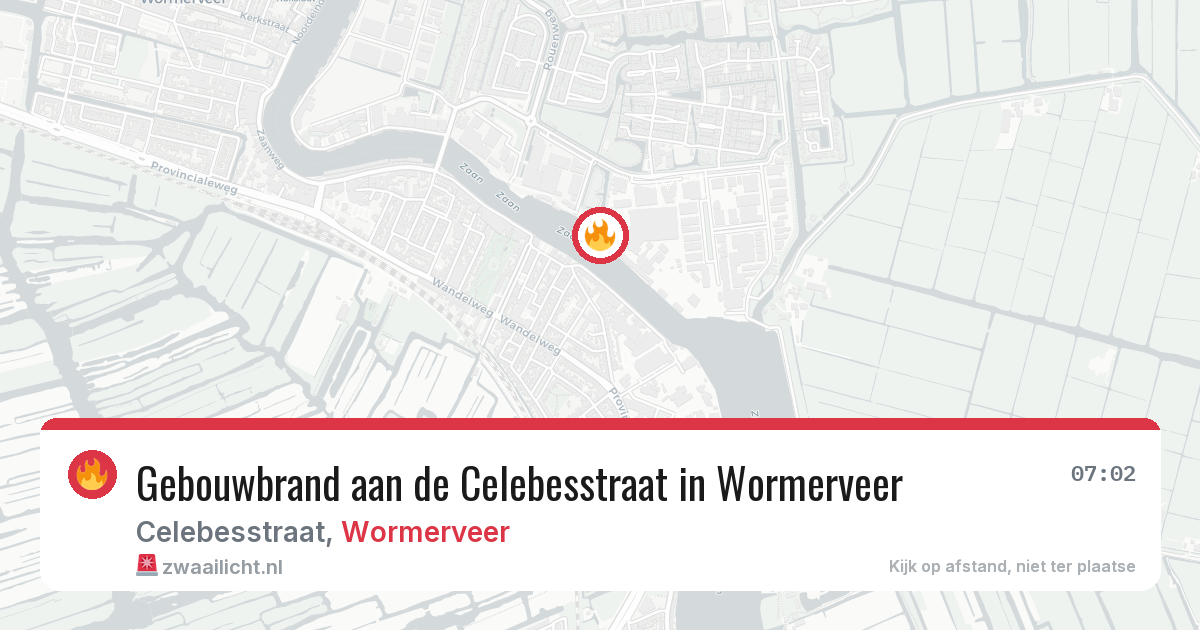 Gebouwbrand aan de Celebesstraat in Wormerveer — 4 mrt 2026