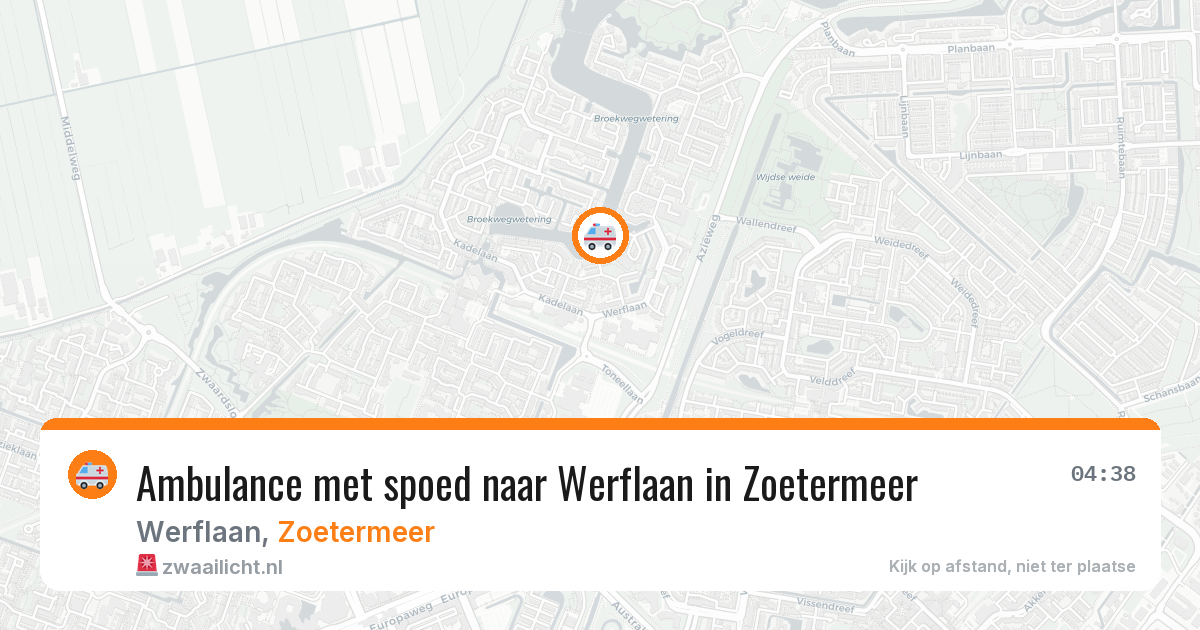 Ambulance met spoed naar Werflaan in Zoetermeer — 2 aug 2026