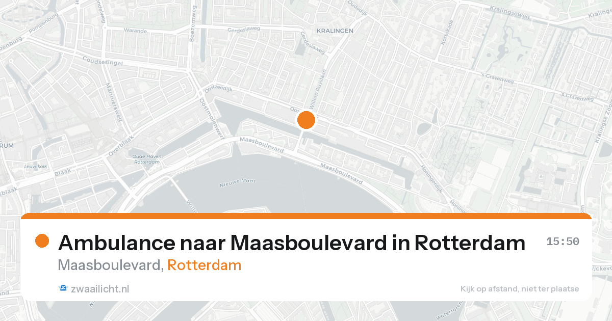 Ambulance naar Maasboulevard in Rotterdam — 24 aug 2026