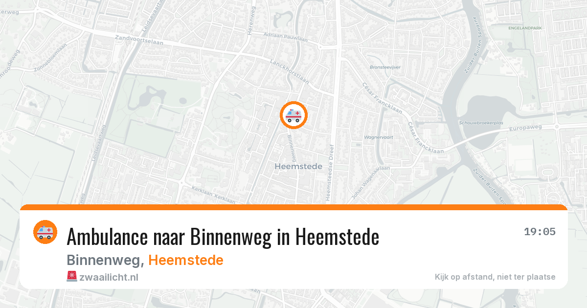 Ambulance naar Binnenweg in Heemstede — 28 jul 2026