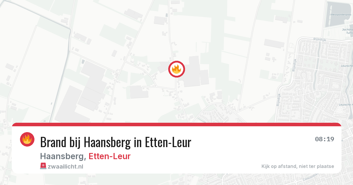 Brand bij Haansberg in Etten-Leur — 13 aug 2026