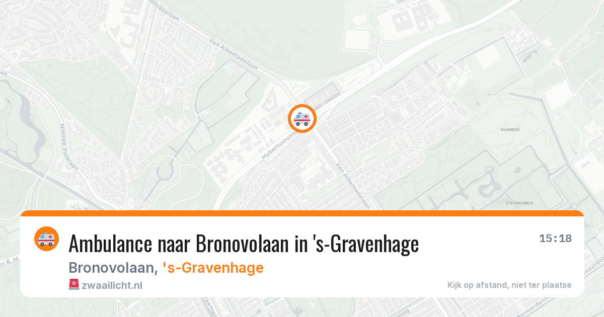 Ambulance naar Bronovolaan in 's-Gravenhage — 10 aug 2026