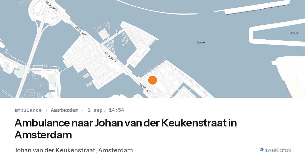 Ambulance naar Johan van der Keukenstraat in Amsterdam — 1 sep 2026