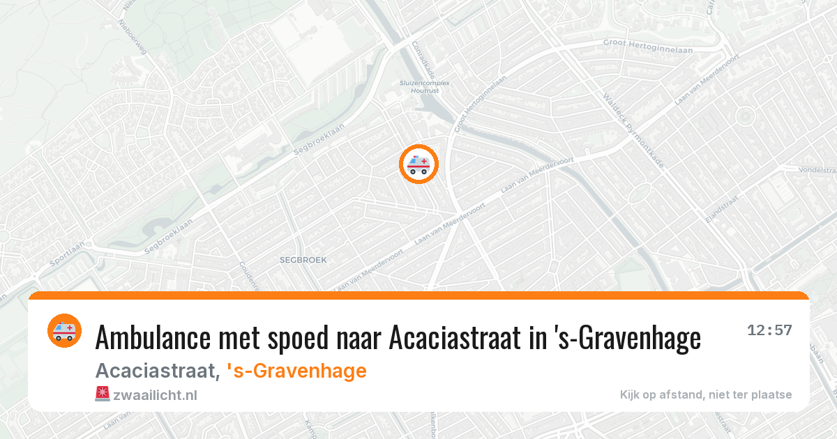 Ambulance met spoed naar Acaciastraat in 's-Gravenhage — 8 jun 2026