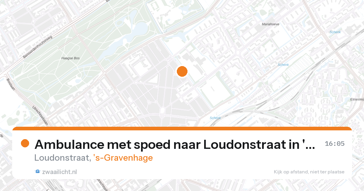 Ambulance met spoed naar Loudonstraat in 's-Gravenhage — 27 aug 2026