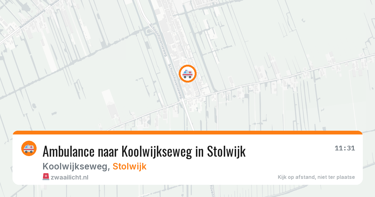 Ambulance naar Koolwijkseweg in Stolwijk — 14 jul 2026