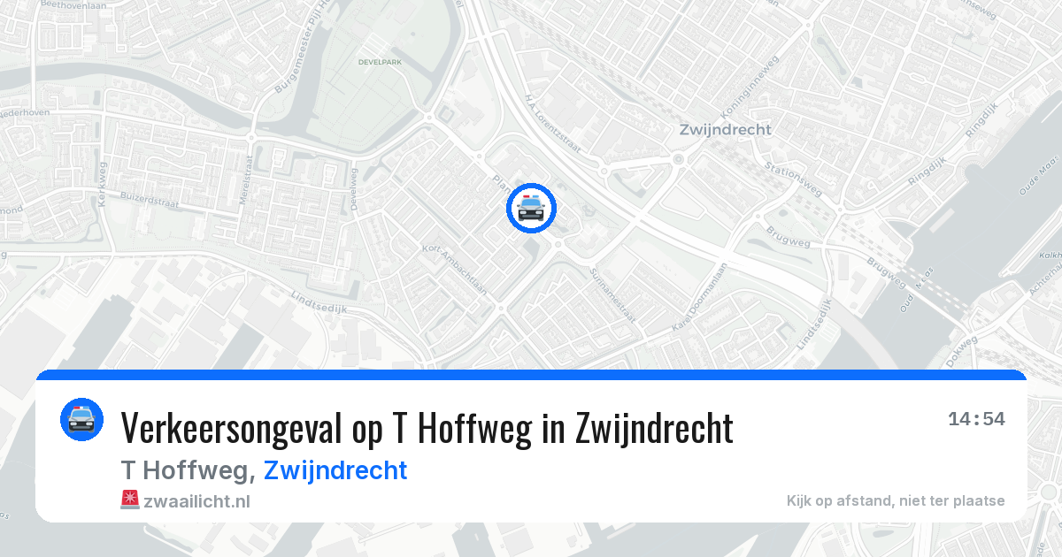 Verkeersongeval op T Hoffweg in Zwijndrecht — 26 mei 2026