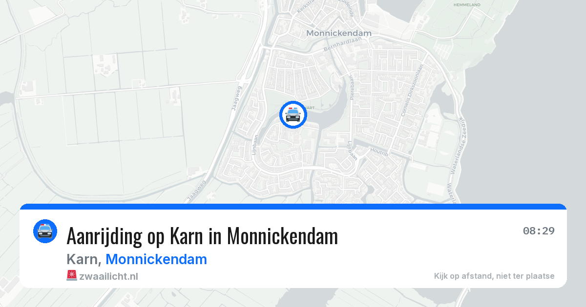 Aanrijding op Karn in Monnickendam — 22 mrt 2026