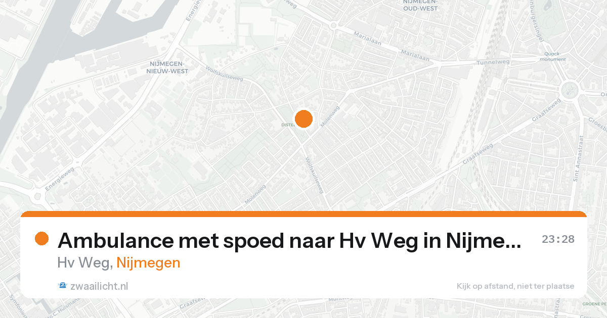 Ambulance met spoed naar Hv Weg in Nijmegen — 19 aug 2026
