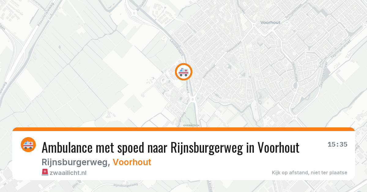 Ambulance met spoed naar Rijnsburgerweg in Voorhout — 8 feb 2026