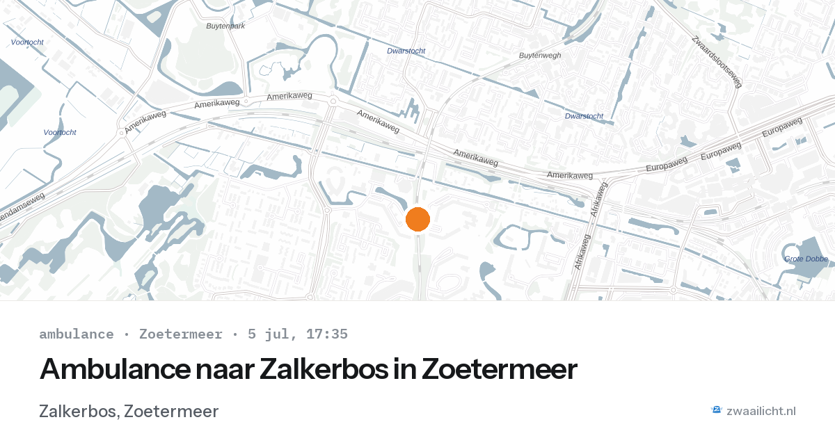 Ambulance naar Zalkerbos in Zoetermeer — 5 jul 2026