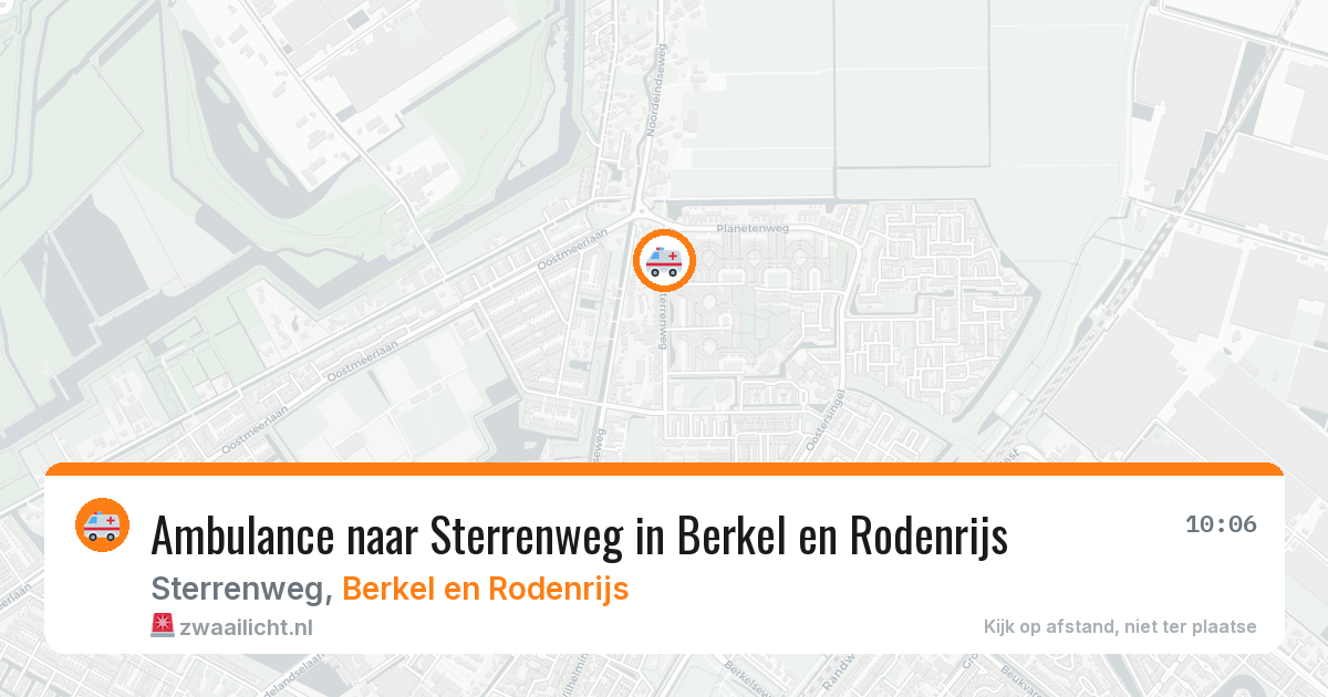 Ambulance naar Sterrenweg in Berkel en Rodenrijs — 26 mrt 2026