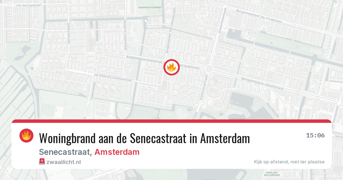 Woningbrand aan de Senecastraat in Amsterdam — 9 aug 2026