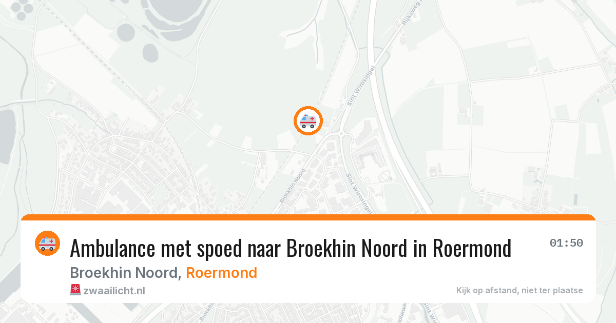 Ambulance met spoed naar Broekhin Noord in Roermond — 14 apr 2026